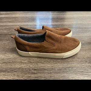 Brown boy shoes size 3, only worn once for an hour. Brand new.